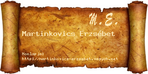 Martinkovics Erzsébet névjegykártya
